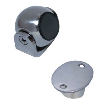 Magnet-Türhalter schwenkbar mit Einbauplatte 34 x 34 mm ca.5,8kg Haltekraft Edelstahl-316 (A4)